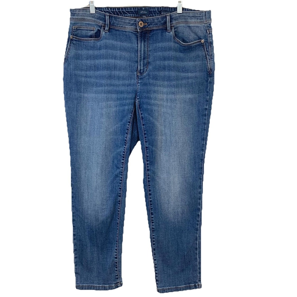J Jill Denim Slim Ankle Jeans Woman 18 Stretch Pockets Blue Fade Casual Work